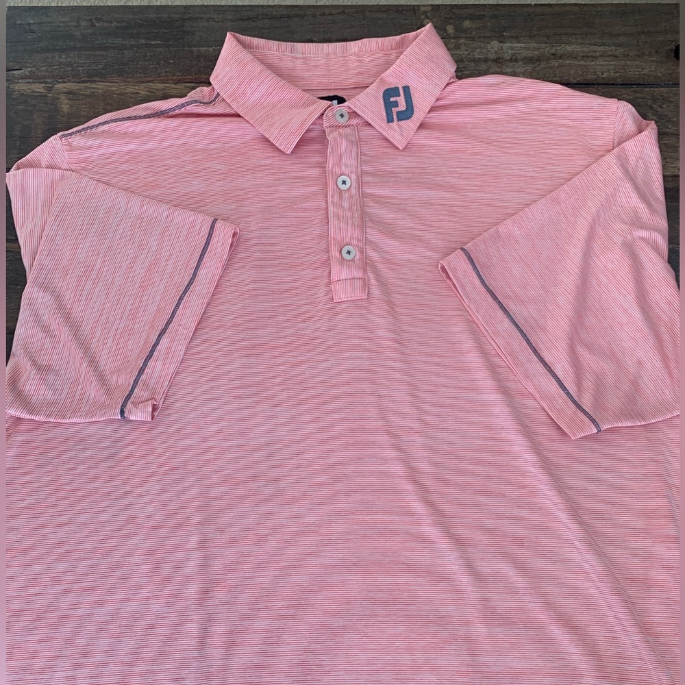 FootJoy Men's Short Sleeve Golf Shirt XL Orange